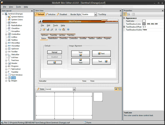 Historical Skin Editor example