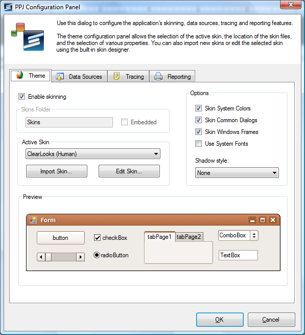 Historical Configuration Tool example