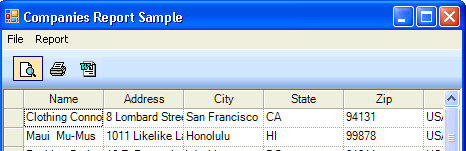 Toolbar with enhanced buttons and background